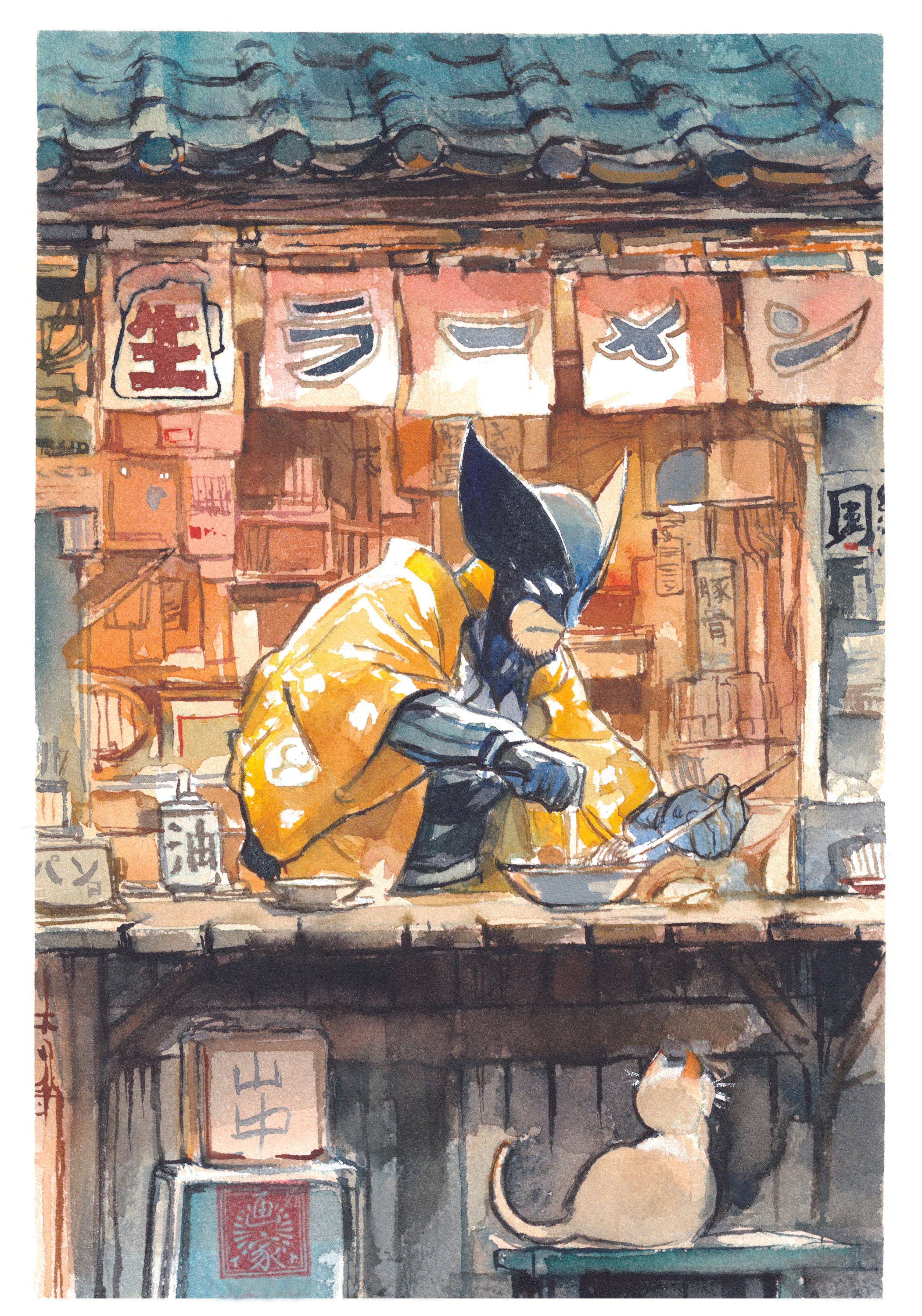 Ito 居酒屋 Izakaya Postcard Set (+Original Sketch Bundle