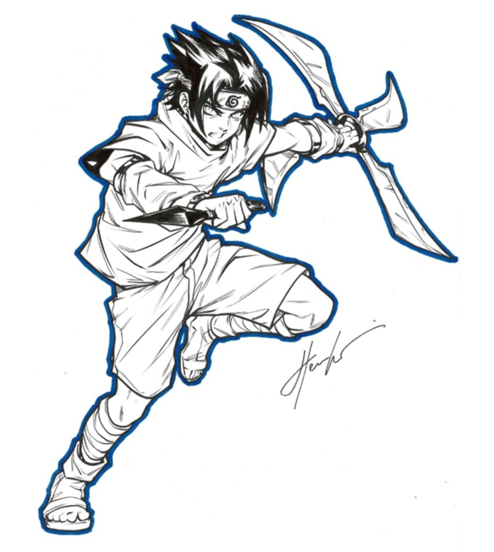 Hendry Prasetya Original Art TMNT X Naruto Character Studies